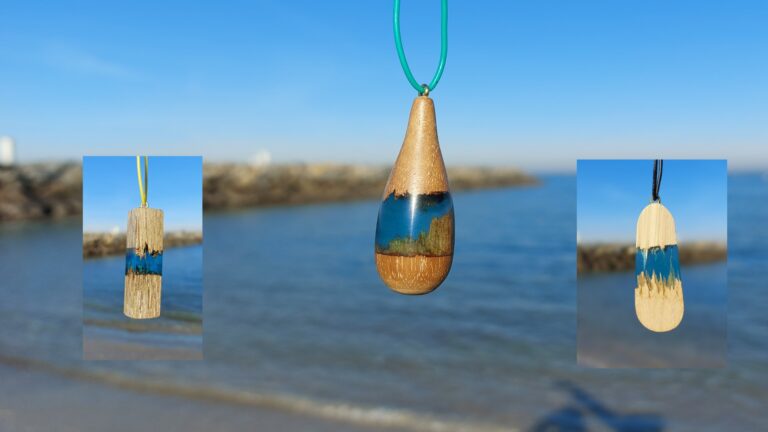 Pendentifs bois et résine